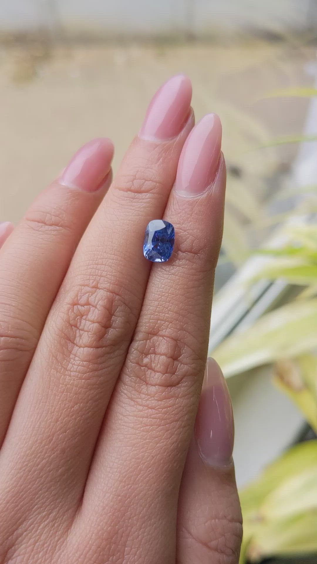 2.34 Ct. Blue Sapphire from Ceylon (Sri Lanka) Size Video