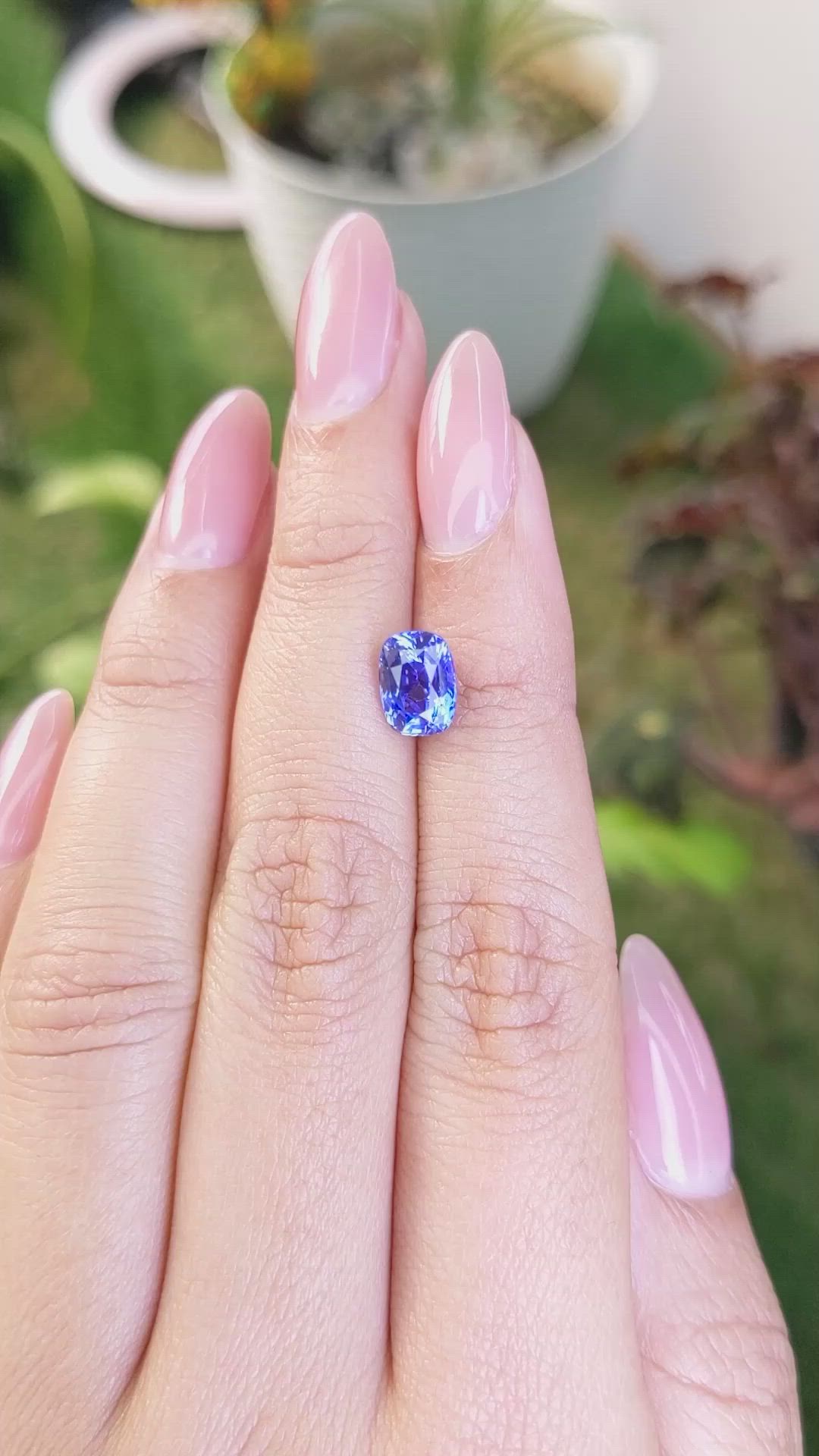 2.34 Ct. Blue Sapphire from Ceylon (Sri Lanka) Size Video