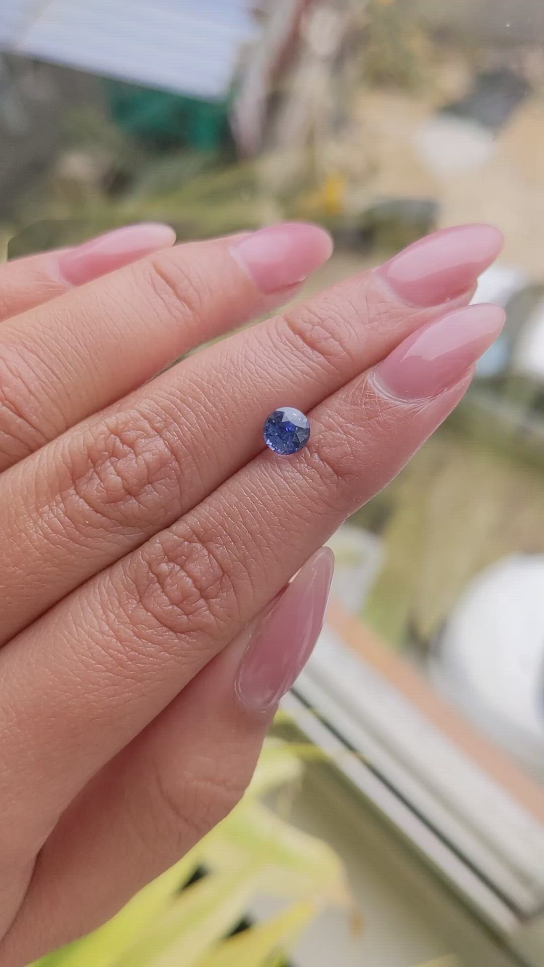 1.23 Ct. Blue Sapphire from Ceylon (Sri Lanka) Size Video