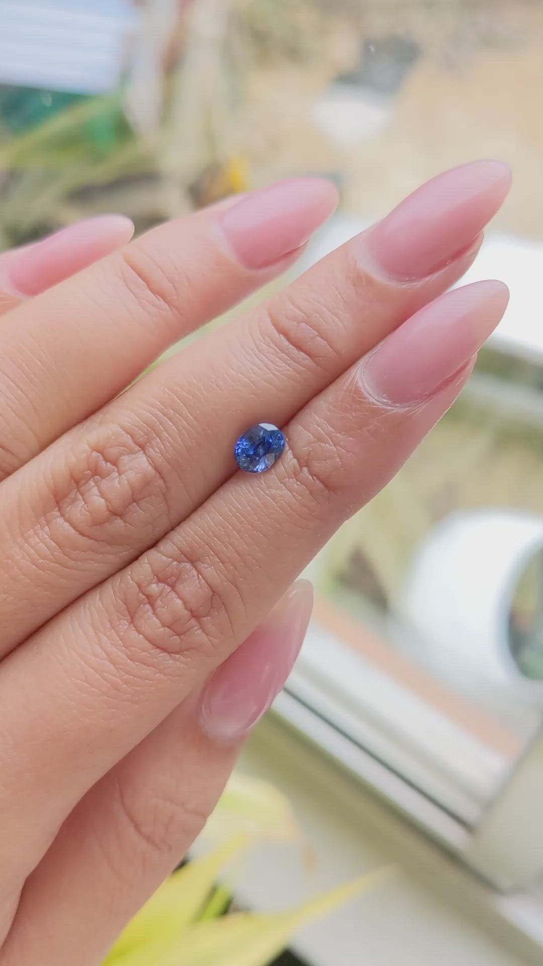 1.20 Ct. Blue Sapphire from Ceylon (Sri Lanka) Size Video