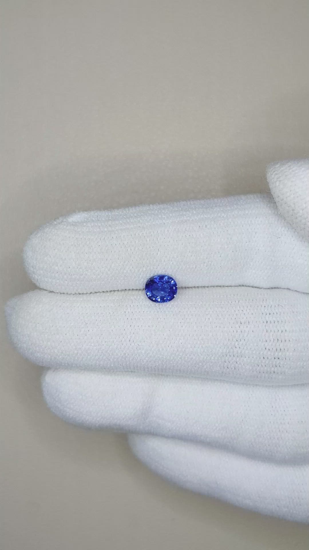 0.73 Ct. Blue Sapphire from Ceylon (Sri Lanka) Size Video