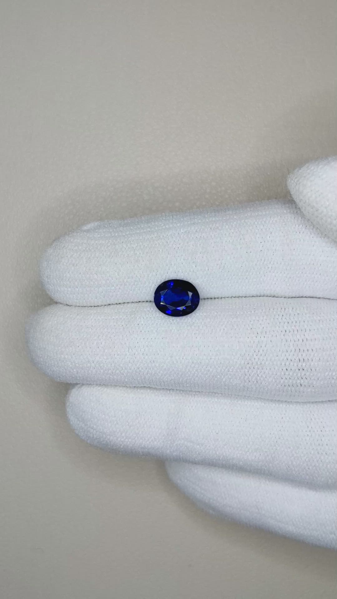 1.40 Ct. Blue Sapphire from Ceylon (Sri Lanka) Size Video