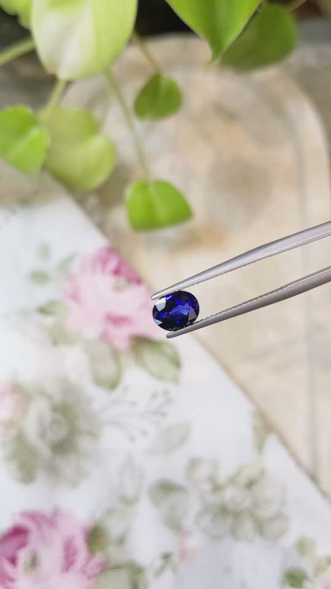 1.40 Ct. Blue Sapphire from Ceylon (Sri Lanka) Size Video