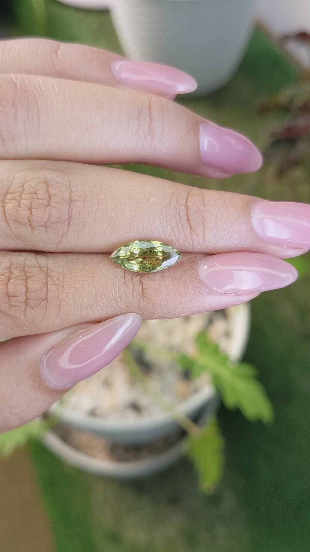 2.20 Ct. Yellowish Green Sapphire from Madagascar Size Video
