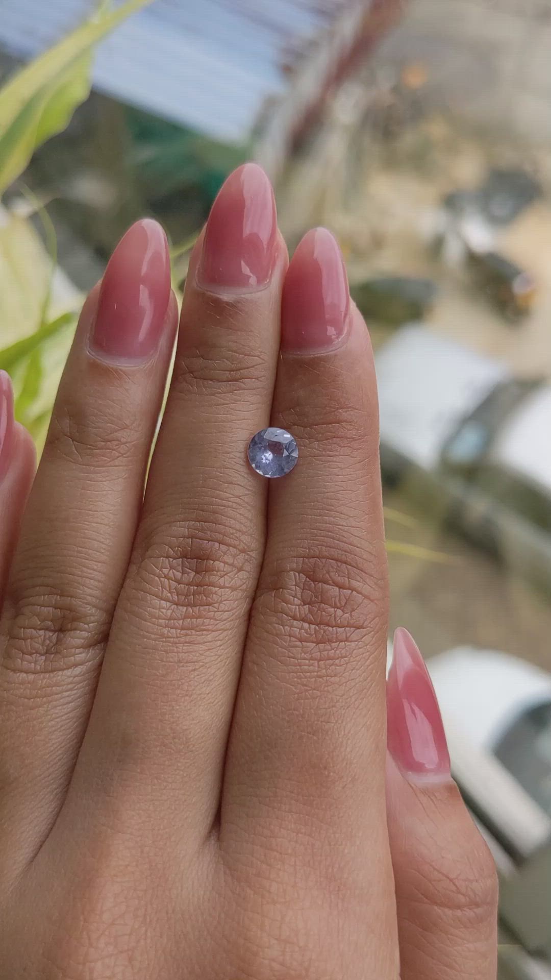 1.01 Ct. Violet Sapphire from Ceylon (Sri Lanka) Size Video