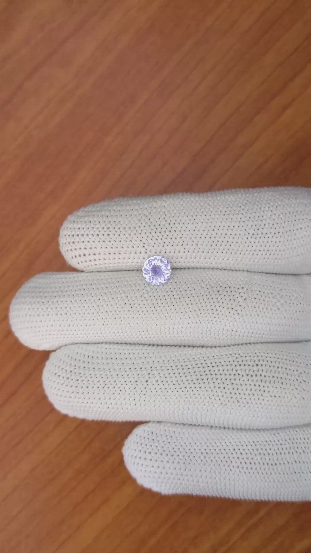 1.01 Ct. Violet Sapphire from Ceylon (Sri Lanka) Size Video