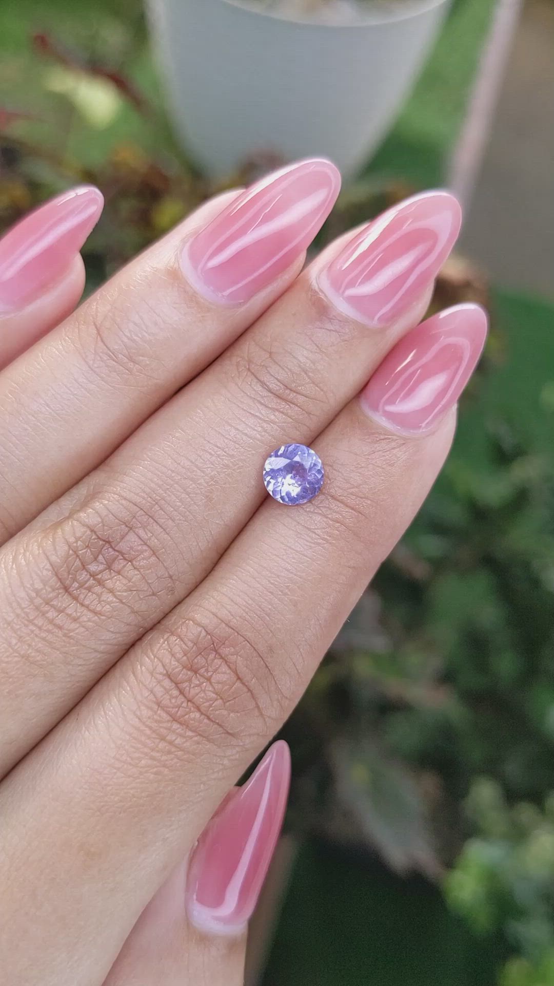 1.01 Ct. Violet Sapphire from Ceylon (Sri Lanka) Size Video