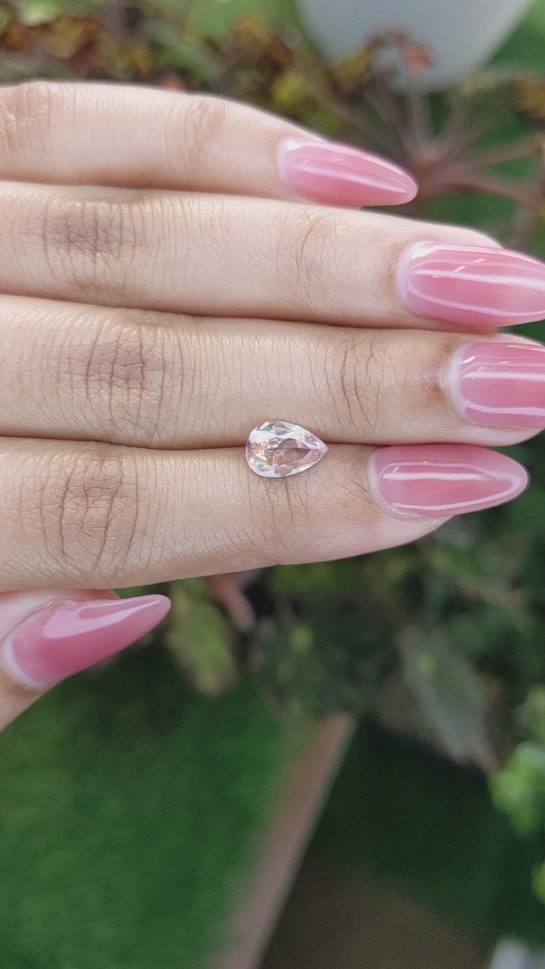 1.31 Ct. Peach Sapphire from Ceylon (Sri Lanka) Size Video