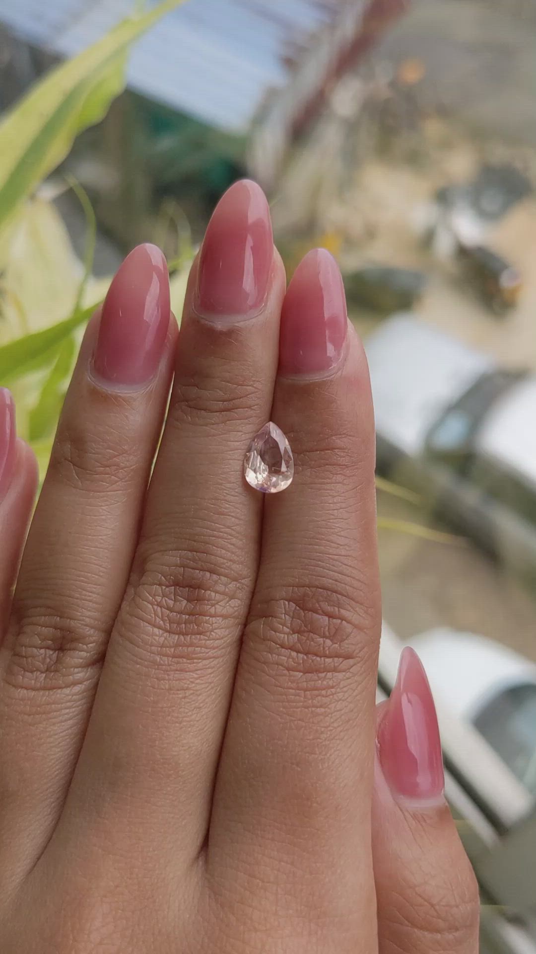 1.31 Ct. Peach Sapphire from Ceylon (Sri Lanka) Size Video