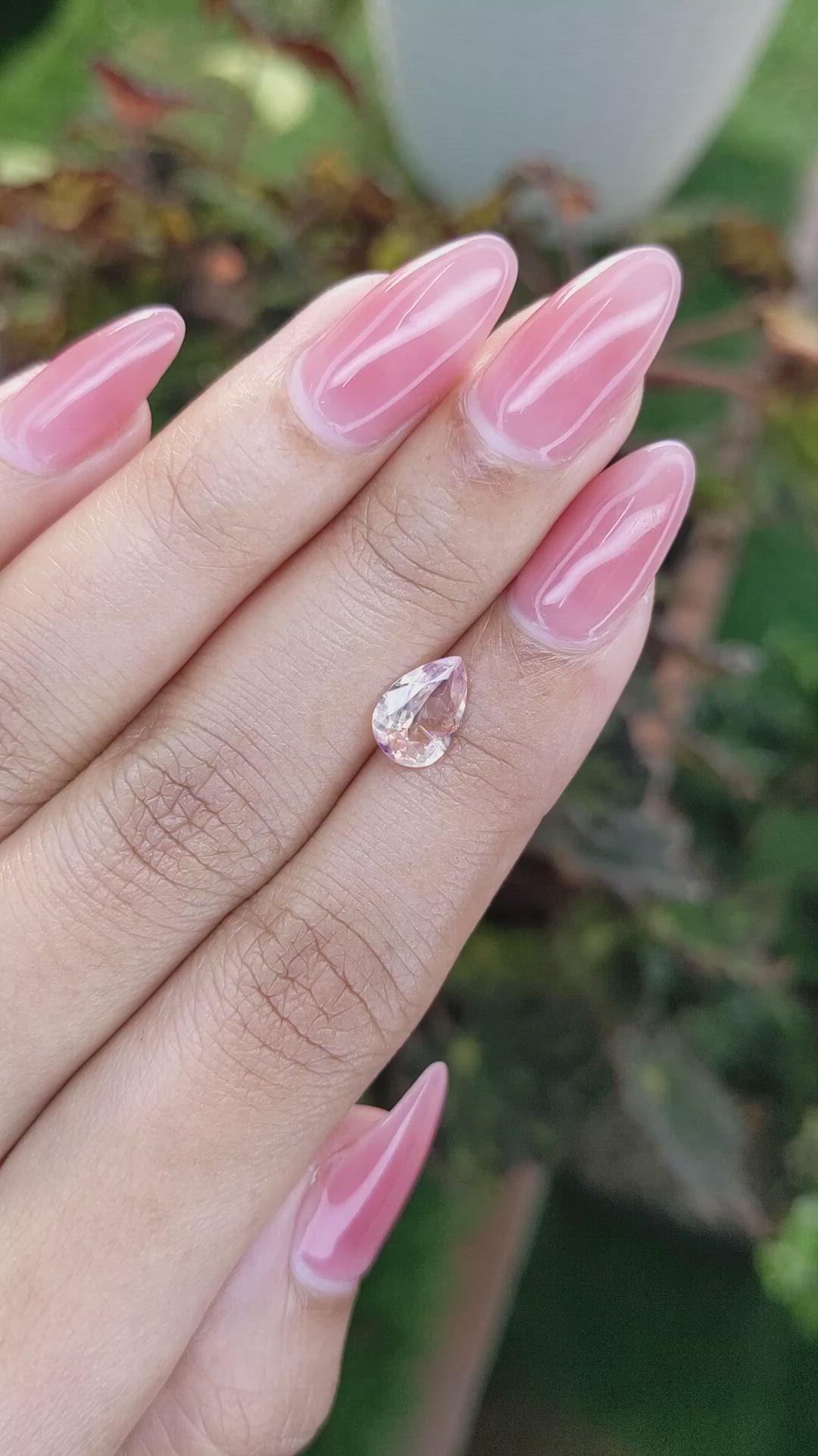 1.31 Ct. Peach Sapphire from Ceylon (Sri Lanka) Size Video