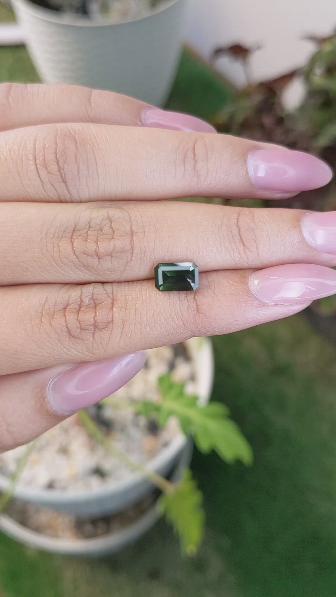 1.92 Ct. Green Sapphire from Madagascar Size Video