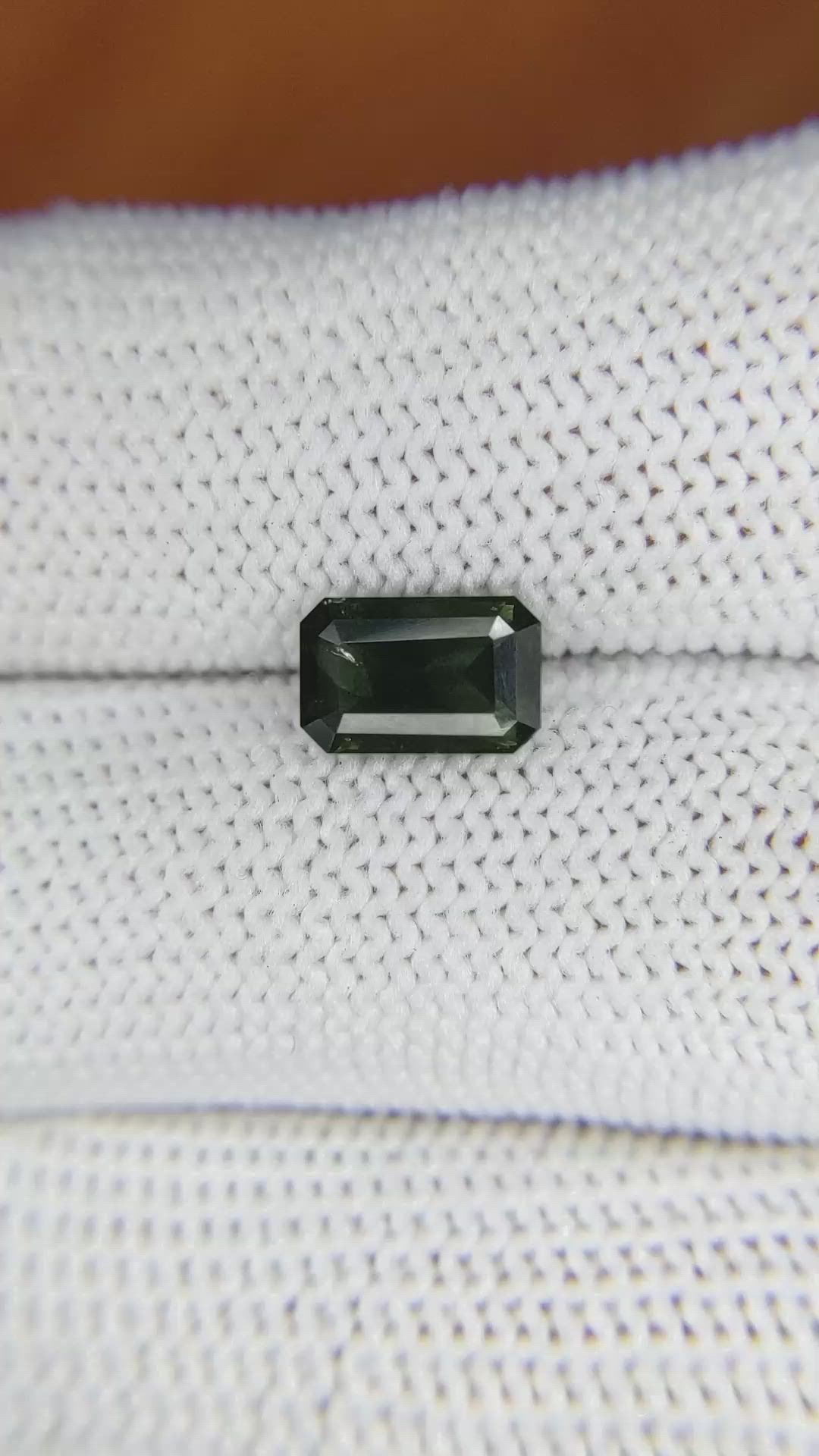 1.92 Ct. Green Sapphire from Madagascar Size Video