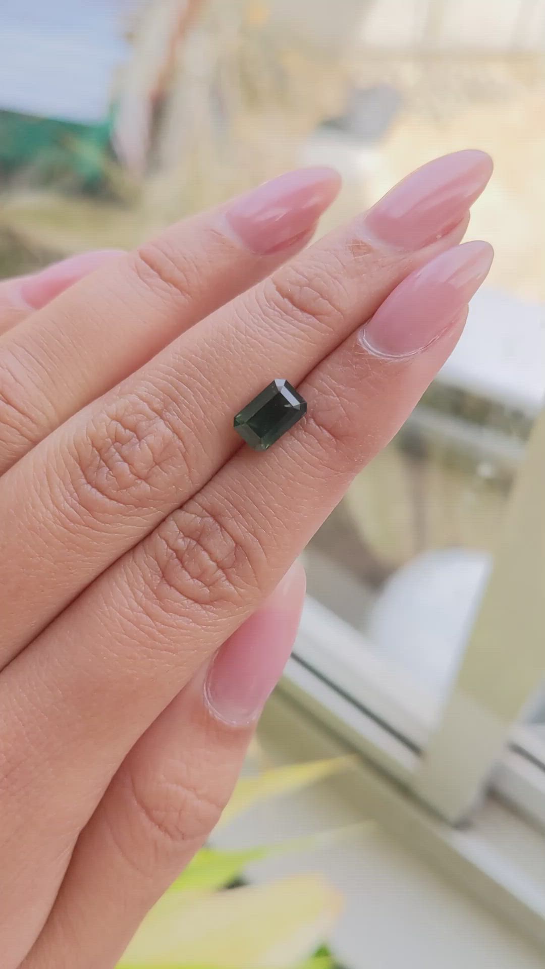 1.92 Ct. Green Sapphire from Madagascar Size Video