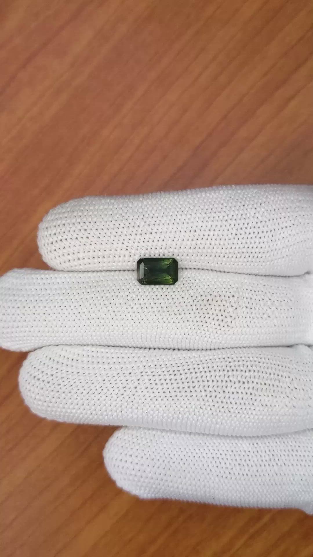 1.92 Ct. Green Sapphire from Madagascar Size Video