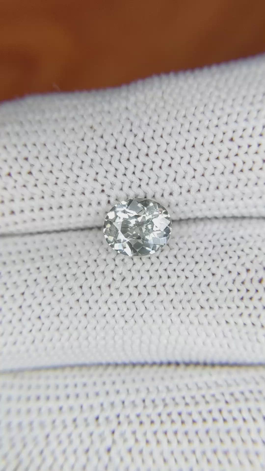 1.34 Ct. Grey Sapphire from Madagascar Size Video