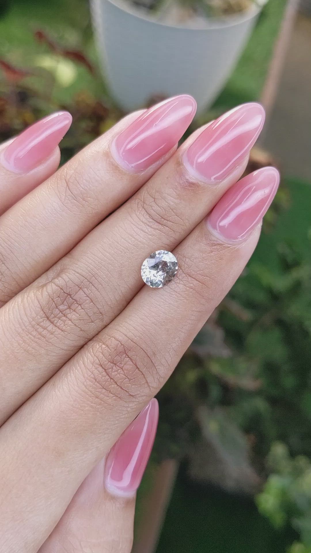 1.34 Ct. Grey Sapphire from Madagascar Size Video