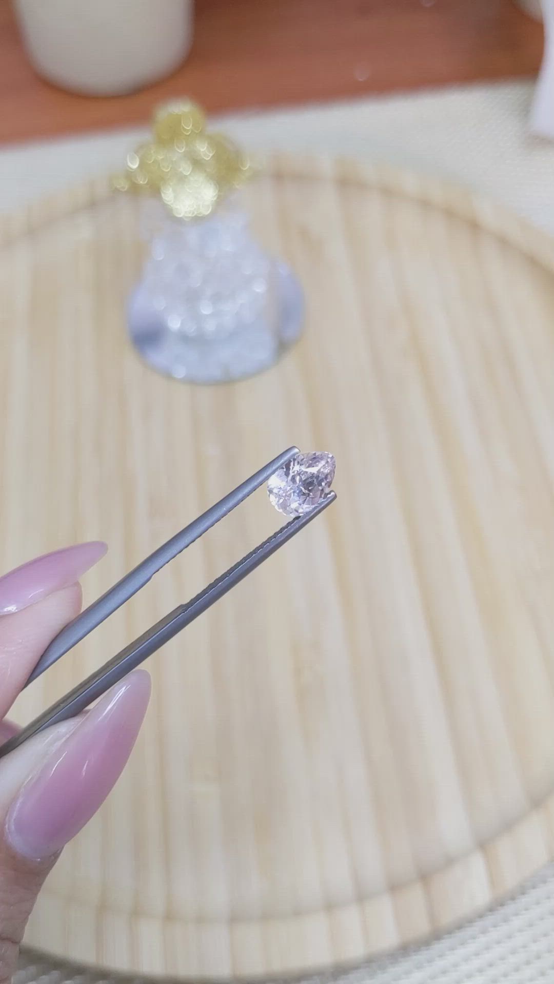 1.27 Ct. Peach Sapphire from Ceylon (Sri Lanka) Size Video