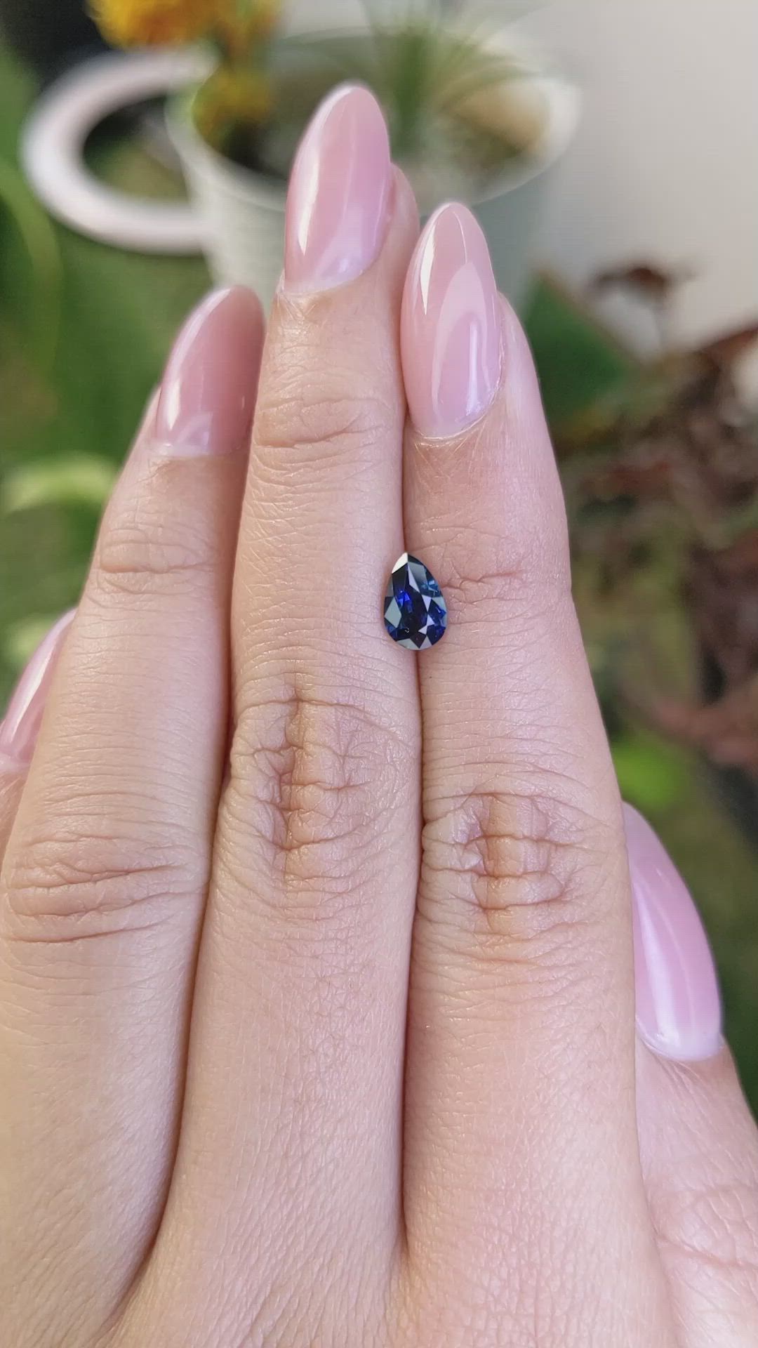 0.81 Ct. Blue Sapphire from Ceylon (Sri Lanka) Size Video