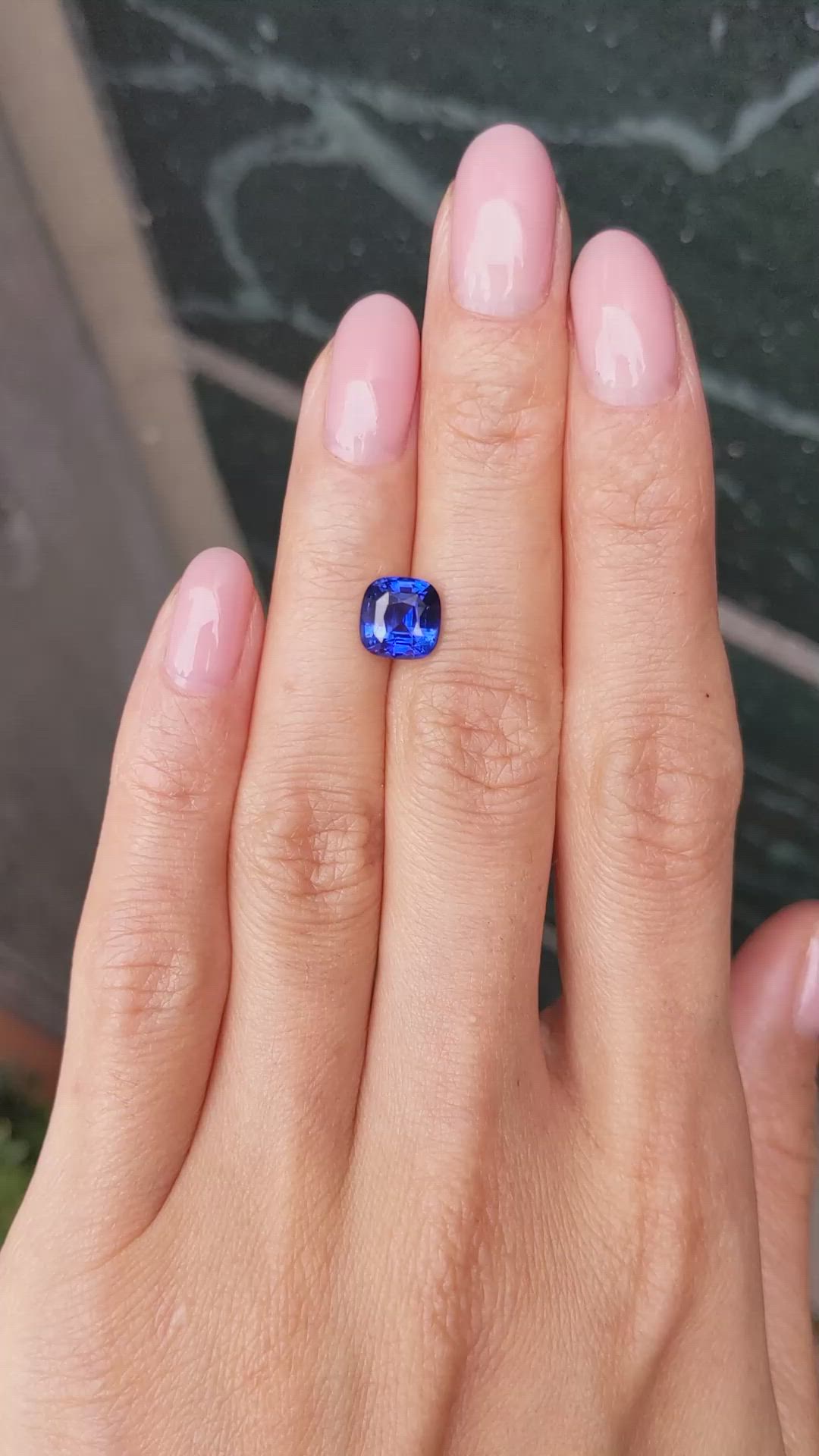 2.54 Ct. Blue Sapphire from Ceylon (Sri Lanka) Size Video