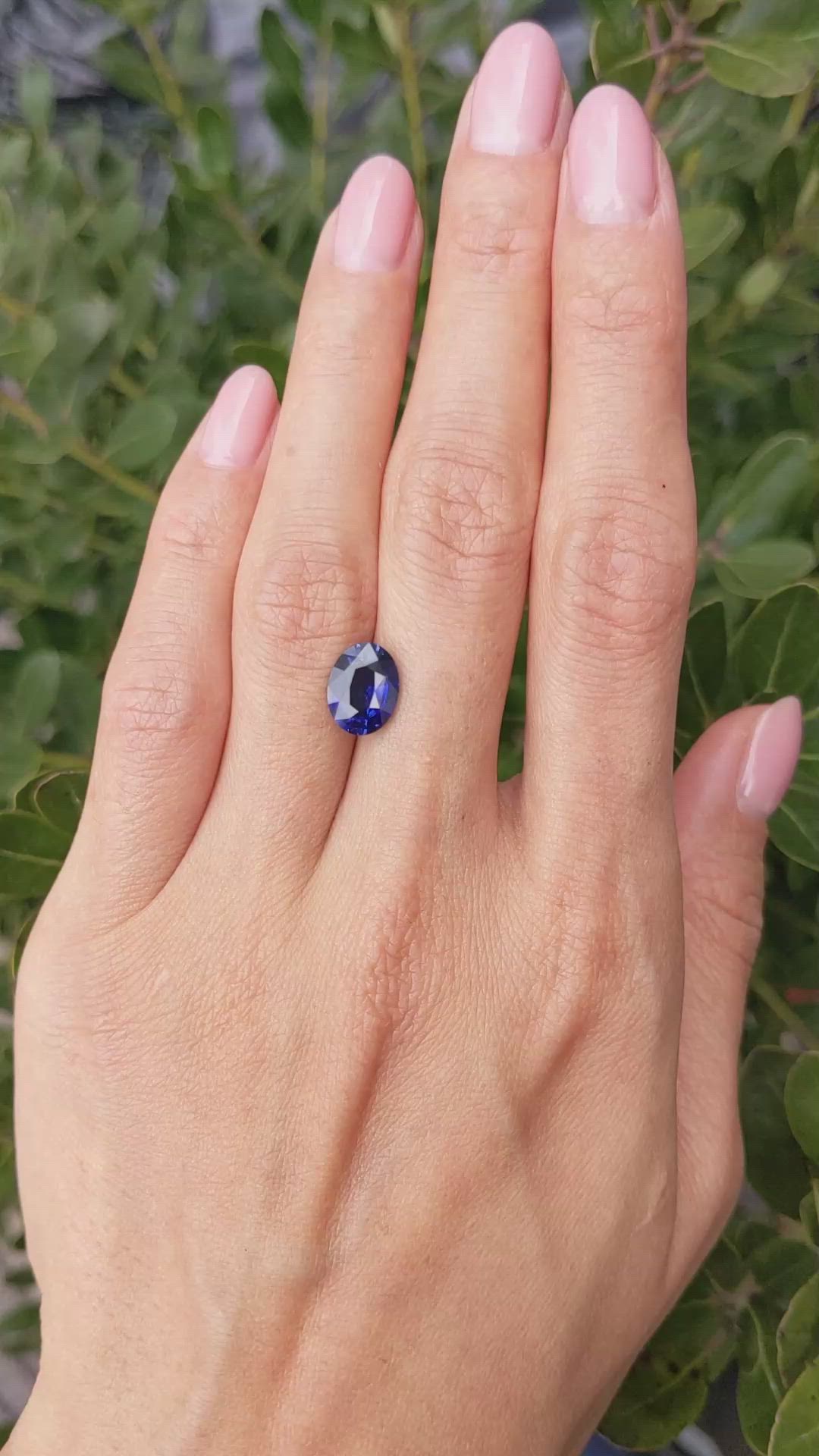 2.92 Ct. Blue Sapphire from Ceylon (Sri Lanka) Size Video