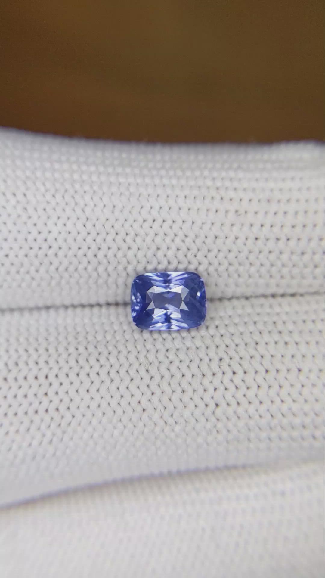 1.53 Ct. Blue Sapphire from Ceylon (Sri Lanka) Size Video