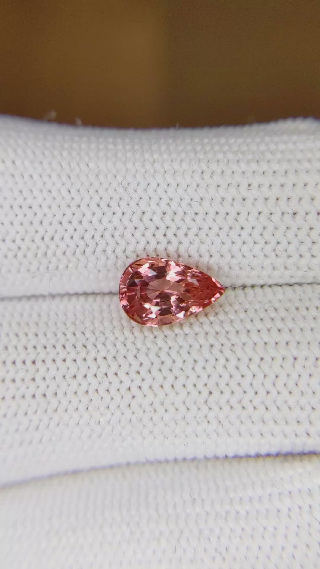 2.21 Ct. Padparadscha Sapphire from Ceylon (Sri Lanka) Size Video