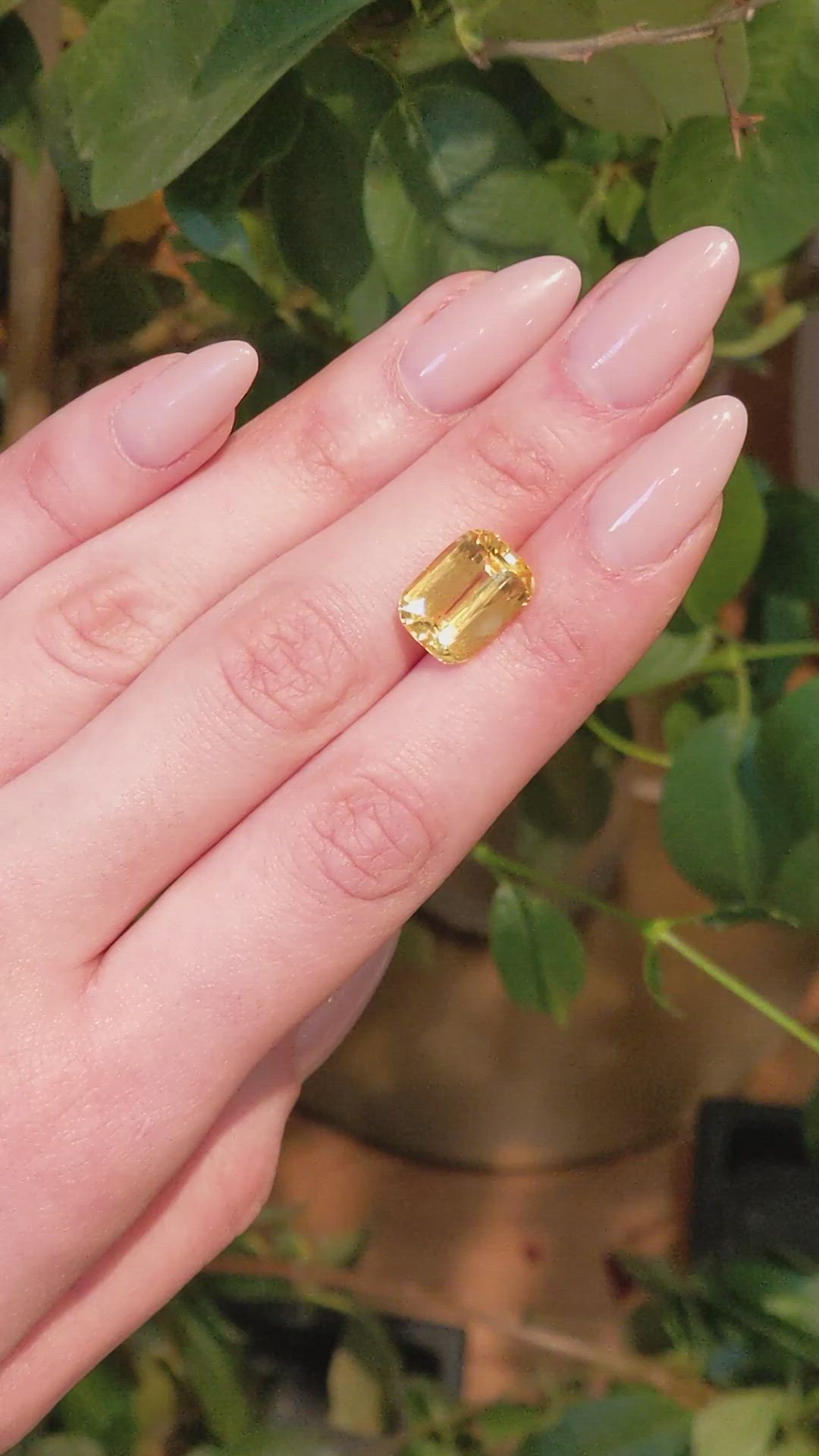 9.02 Ct. Yellow Sapphire from Ceylon (Sri Lanka) Size Video