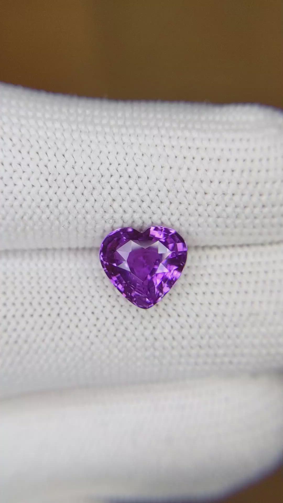 3.04 Ct. Purple Sapphire from Ceylon (Sri Lanka) Size Video