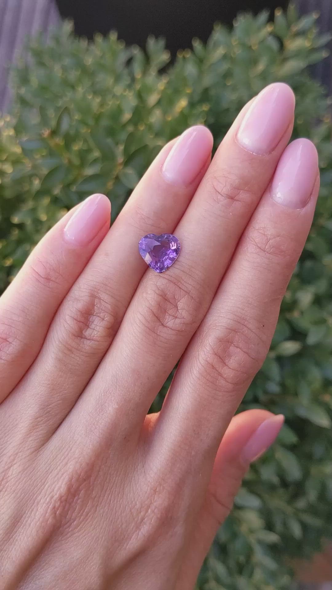 3.04 Ct. Purple Sapphire from Ceylon (Sri Lanka) Size Video