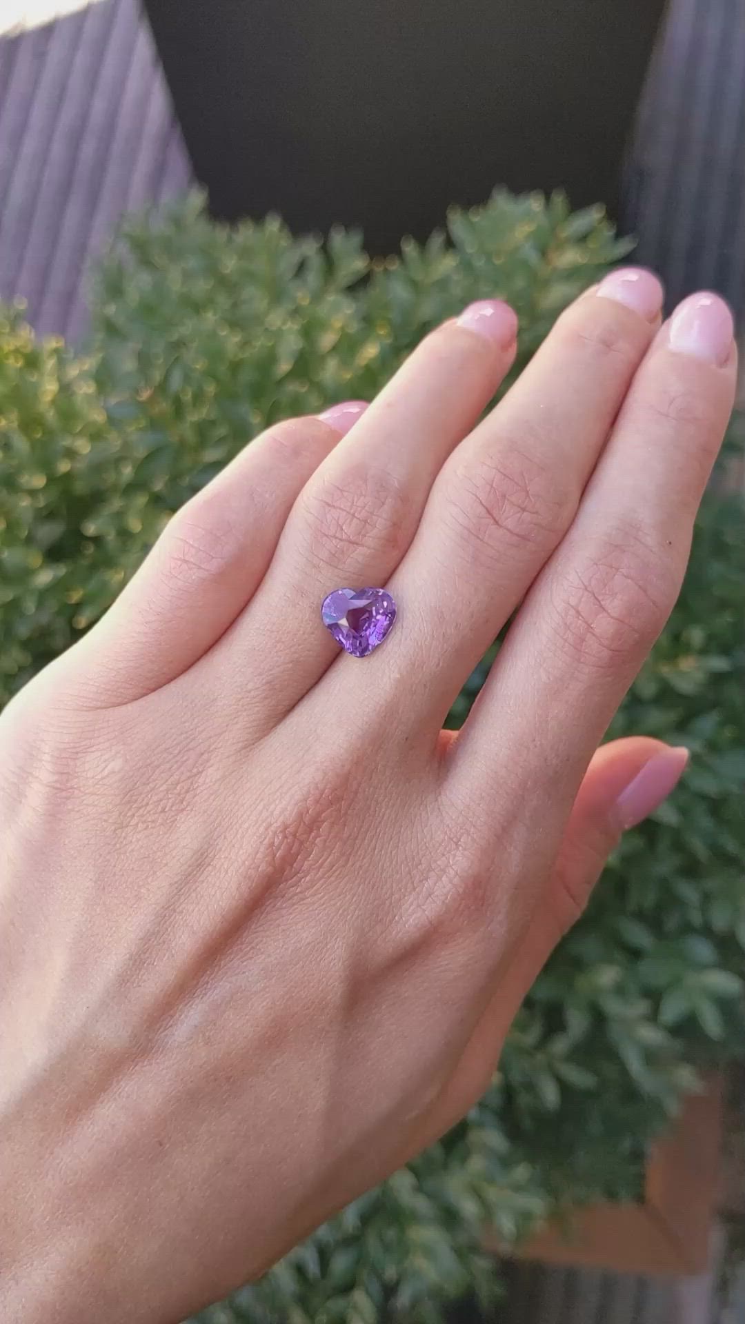 3.04 Ct. Purple Sapphire from Ceylon (Sri Lanka) Size Video