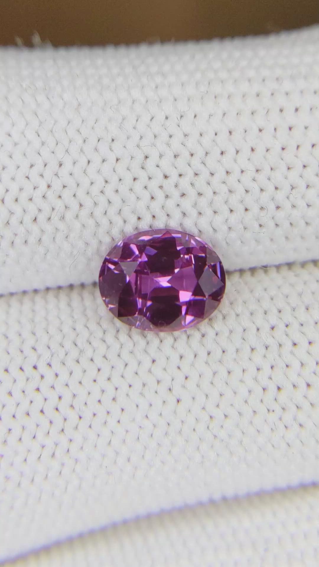 2.04 Ct. Pinkish Purple Sapphire from Ceylon (Sri Lanka) Size Video
