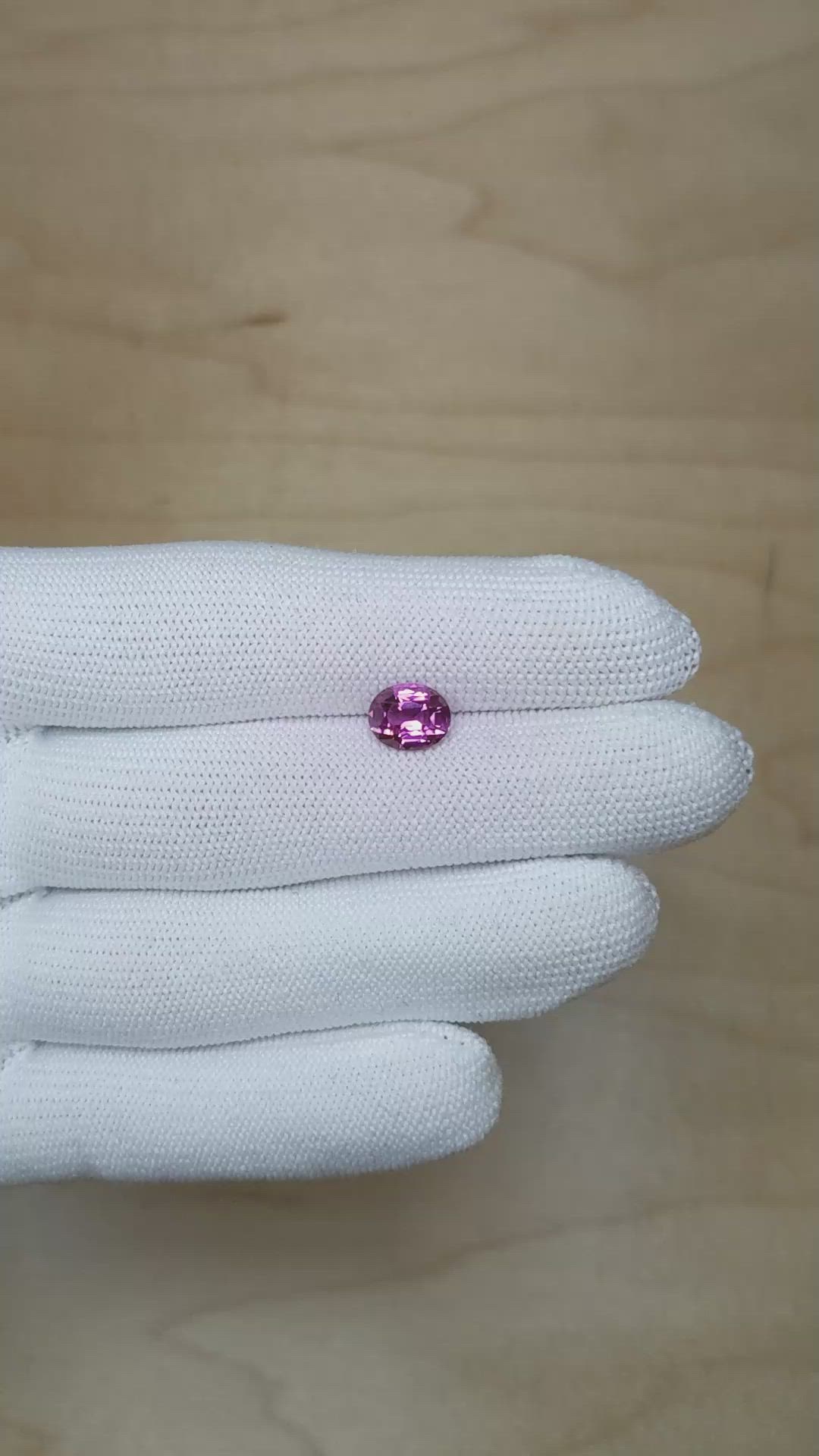 2.04 Ct. Pinkish Purple Sapphire from Ceylon (Sri Lanka) Size Video