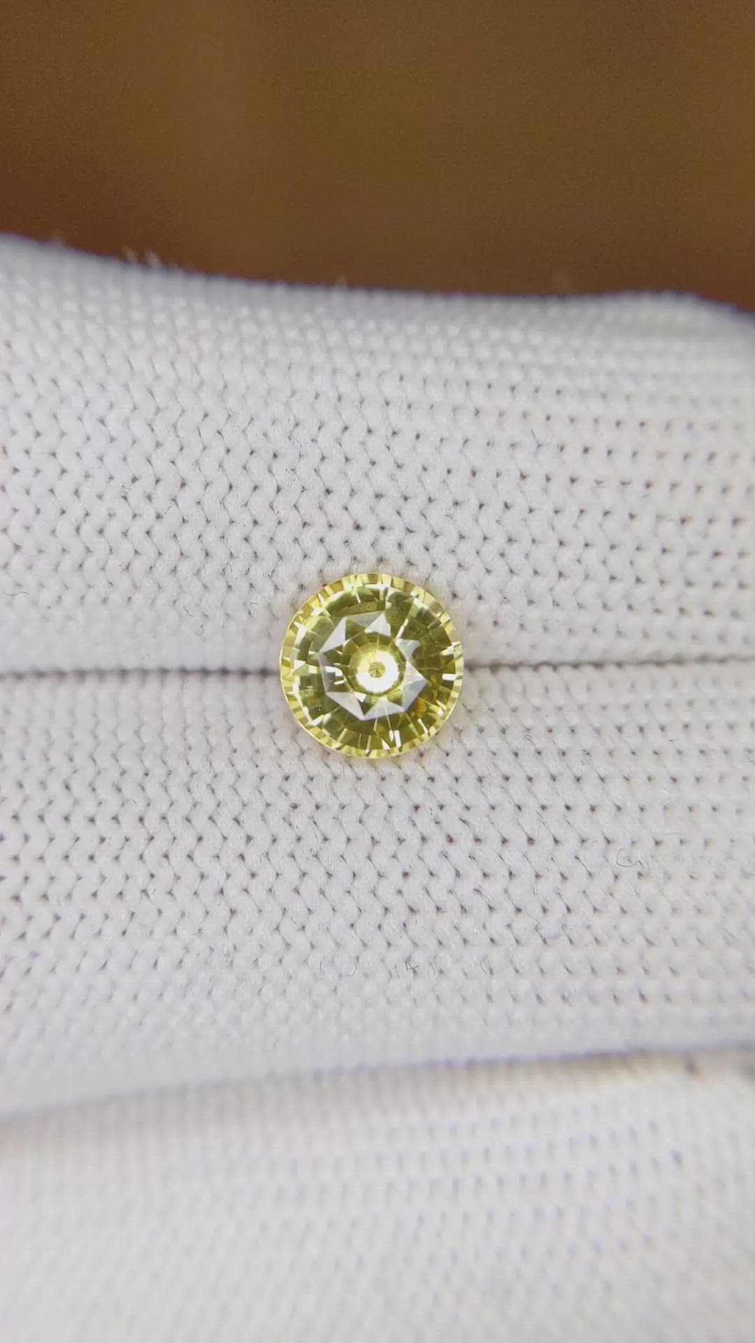 1.63 Ct. Yellow Sapphire from Ceylon (Sri Lanka) Size Video
