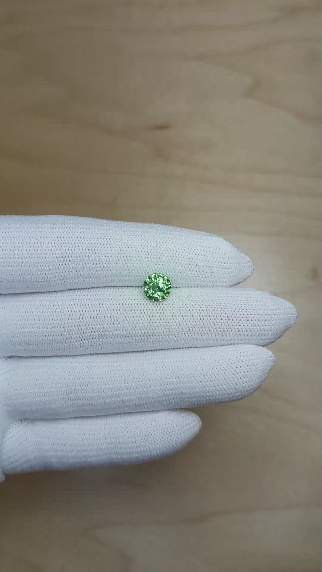 2.04 Ct. Green Sapphire from Madagascar Size Video