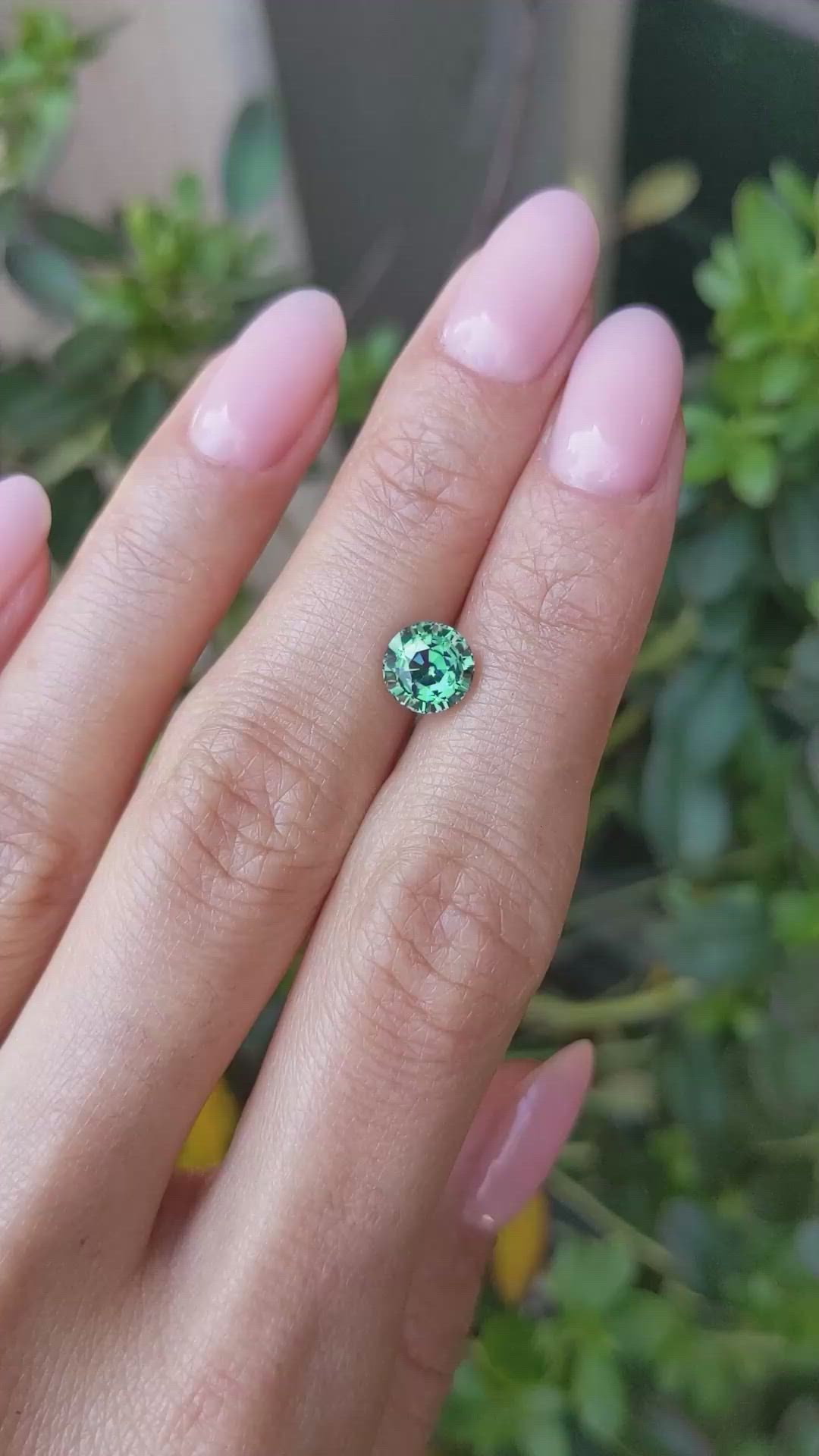 2.04 Ct. Green Sapphire from Madagascar Size Video