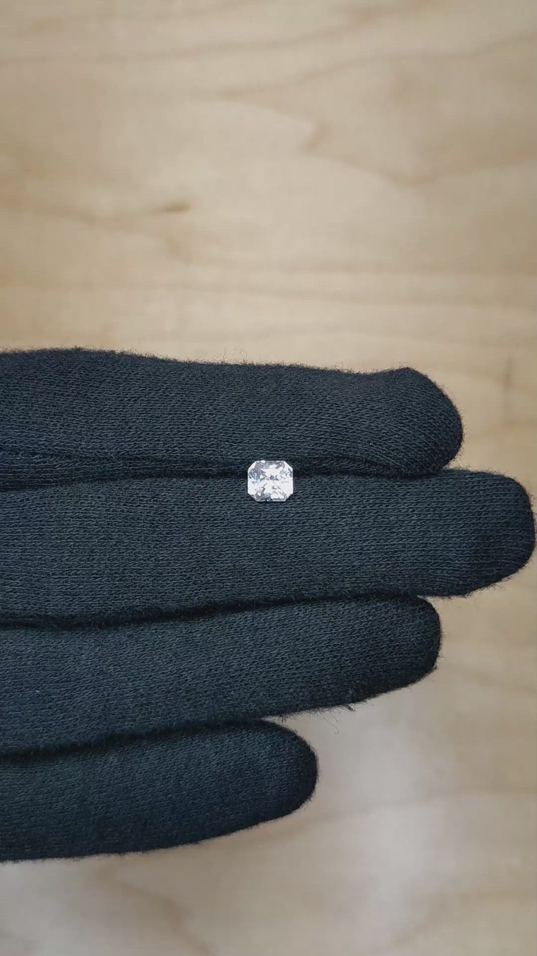 1.16 Ct. White Sapphire from Ceylon (Sri Lanka) Size Video