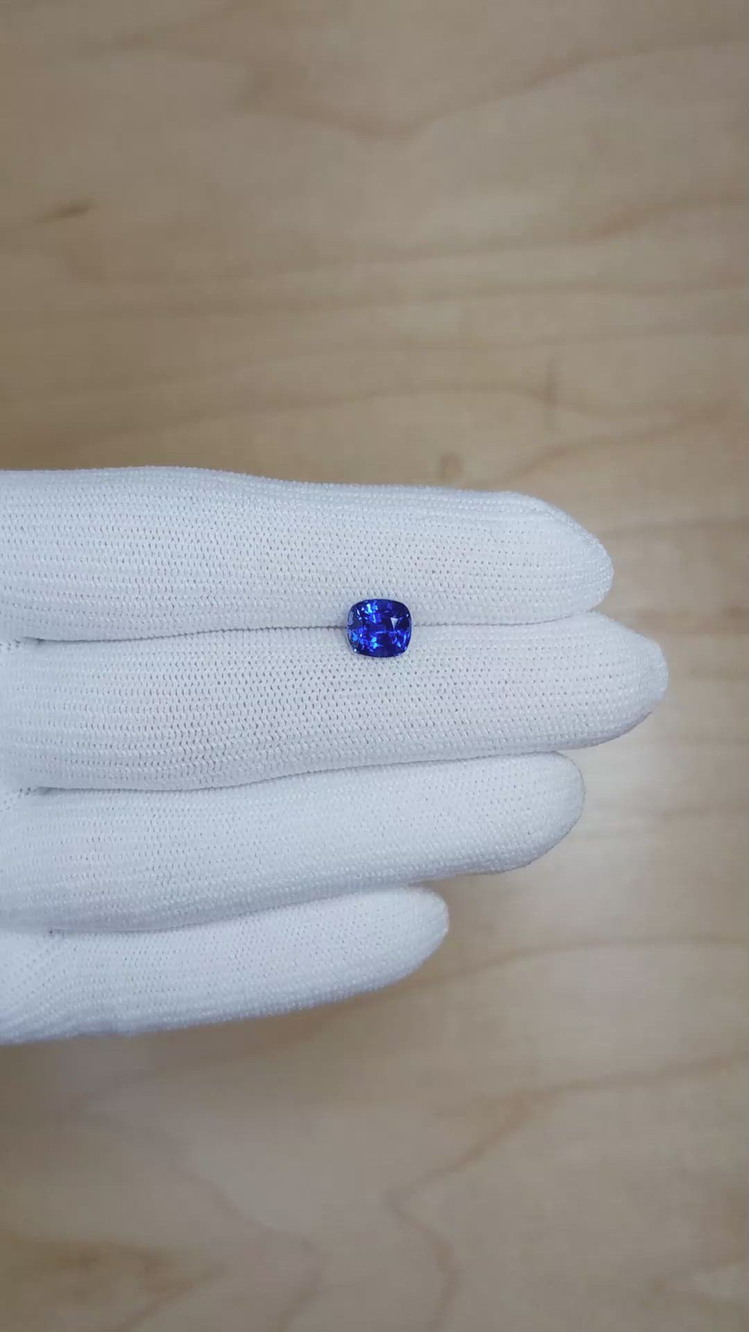 2.08 Ct. Blue Sapphire from Ceylon (Sri Lanka) Size Video