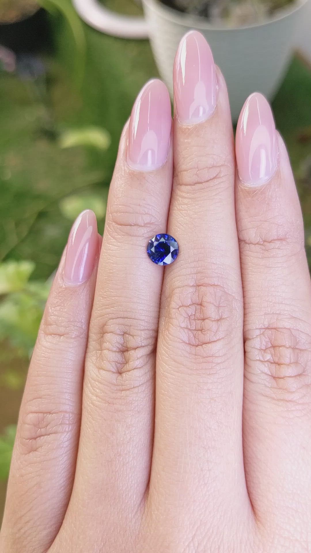 1.11 Ct. Blue Sapphire from Ceylon (Sri Lanka) Size Video
