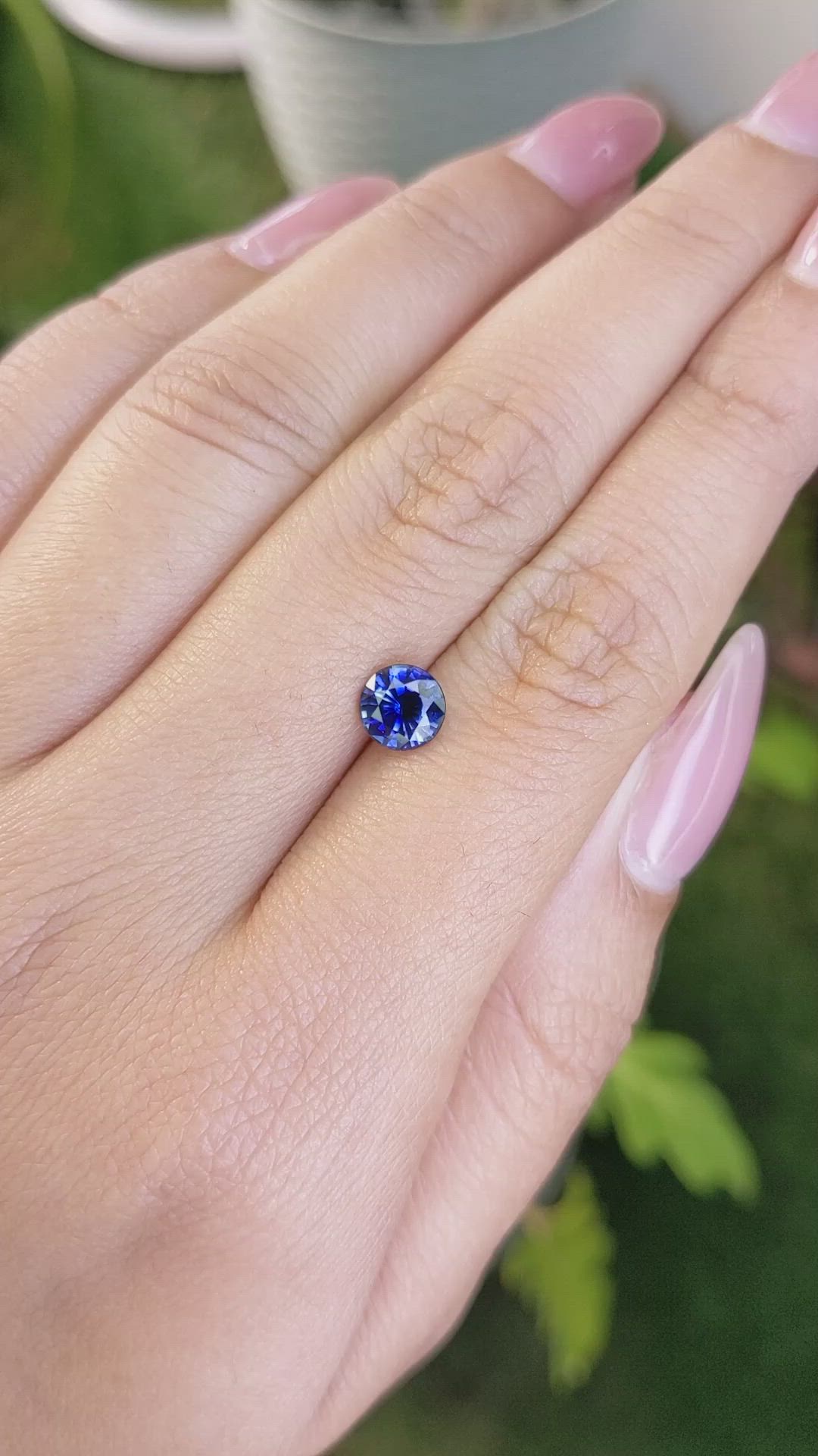 1.11 Ct. Blue Sapphire from Ceylon (Sri Lanka) Size Video