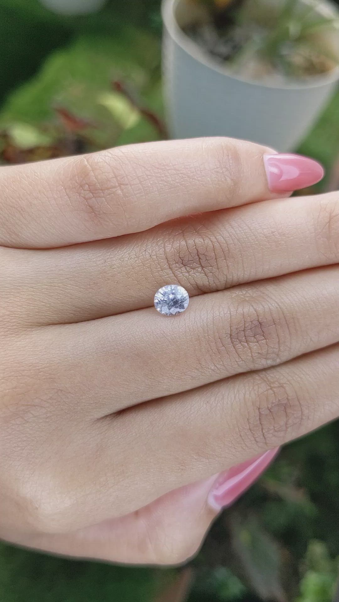 1.14 Ct. Greyish Blue Sapphire from Ceylon (Sri Lanka) Size Video