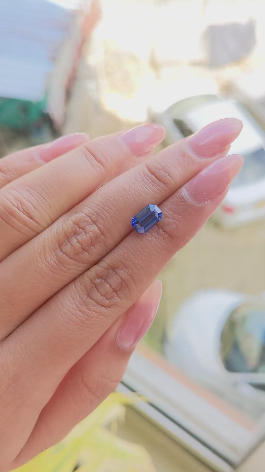 2.57 Ct. Blue Sapphire from Ceylon (Sri Lanka) Size Video