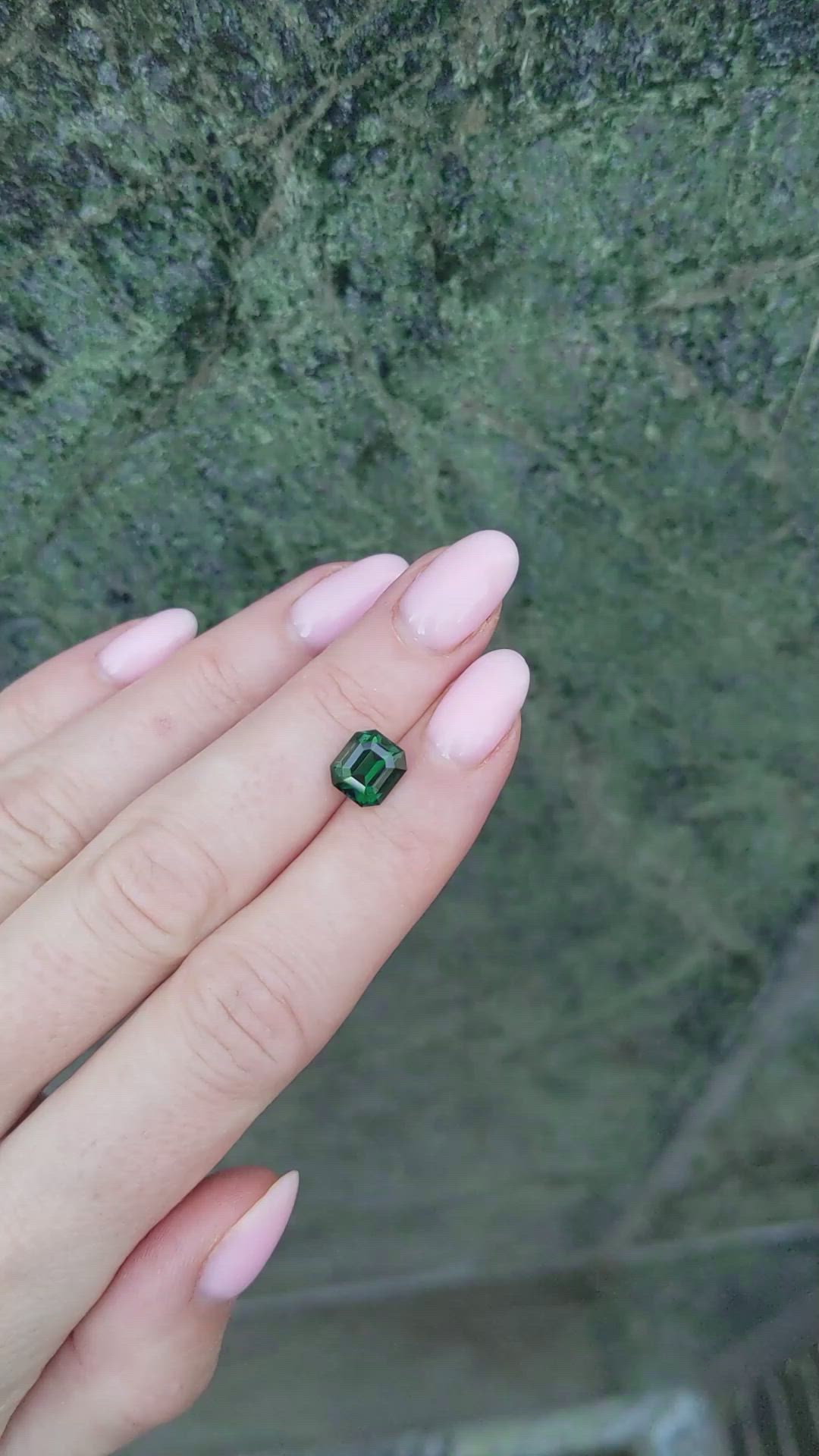 2.55 Ct. Green Sapphire from Madagascar Size Video