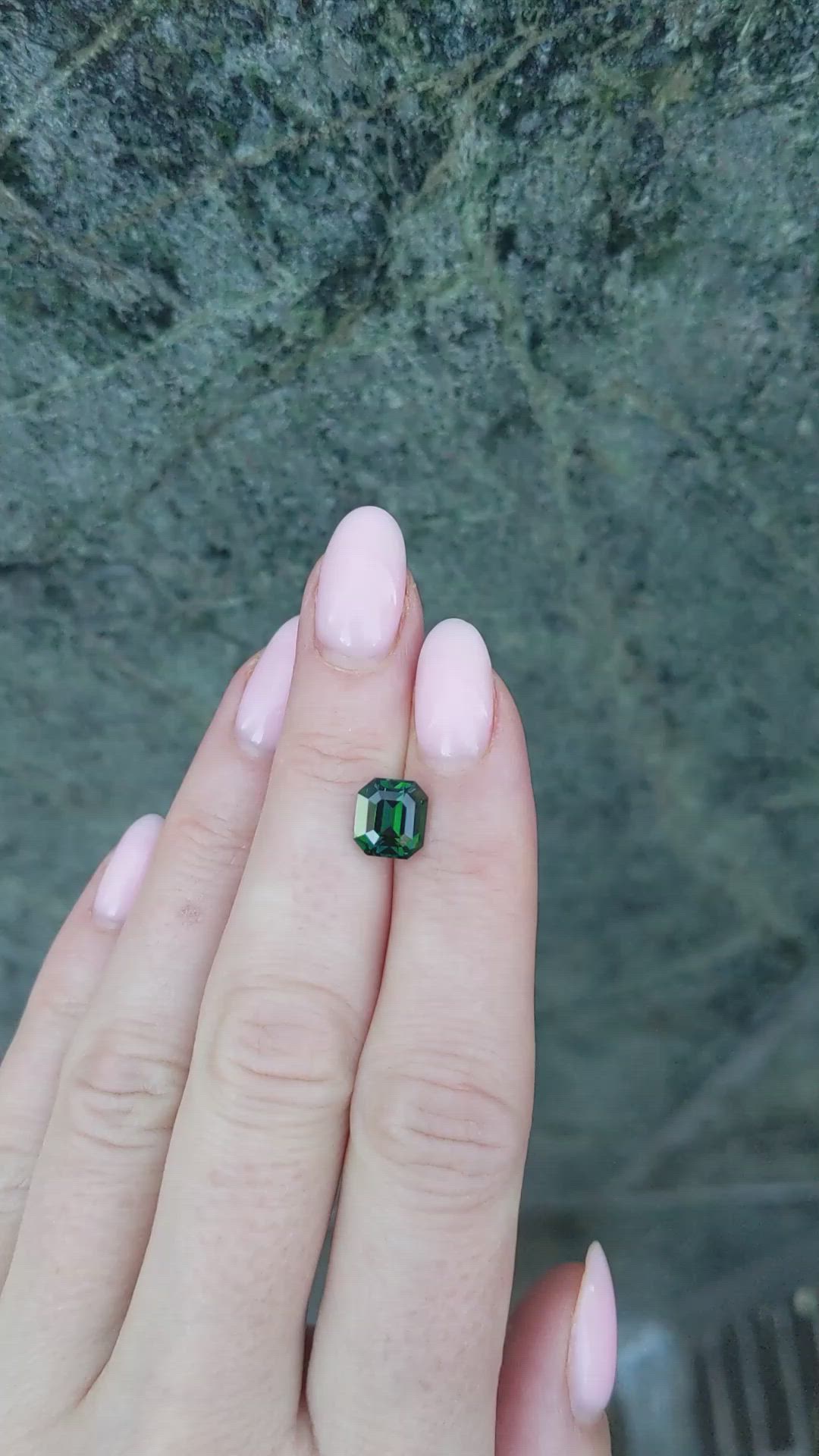 2.55 Ct. Green Sapphire from Madagascar Size Video
