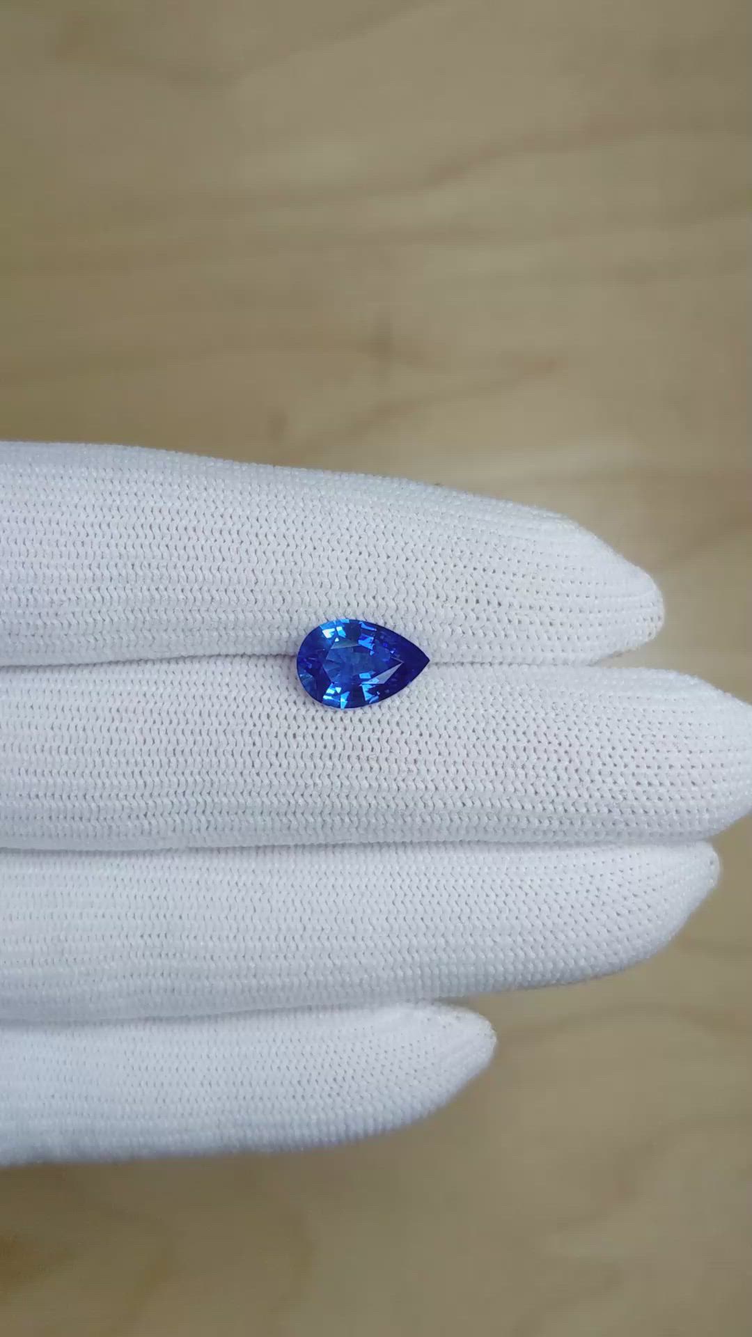 2.68 Ct. Blue Sapphire from Ceylon (Sri Lanka) Size Video