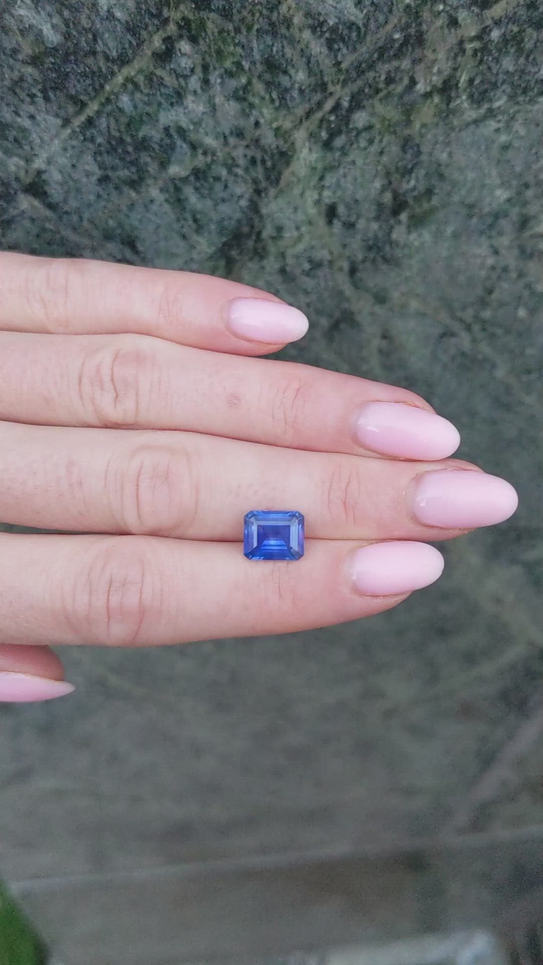3.30 Ct. Blue Sapphire from Ceylon (Sri Lanka) Size Video
