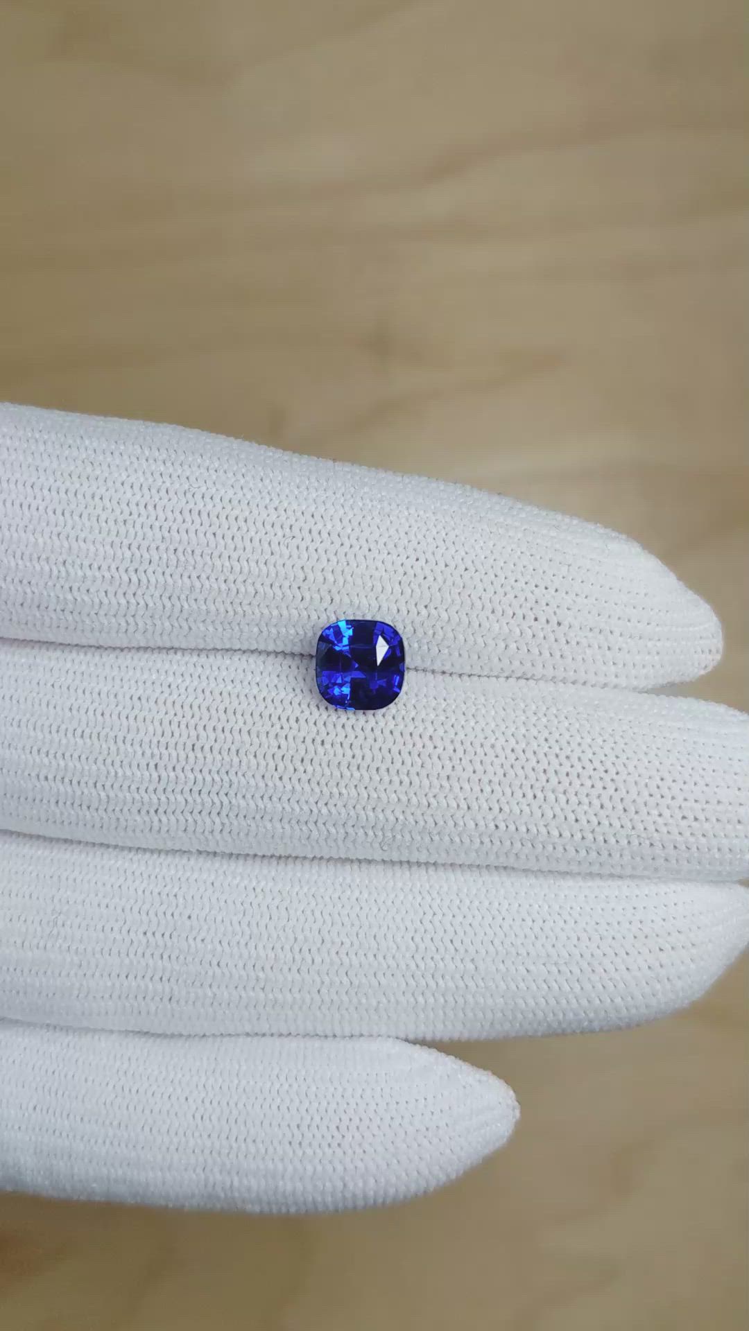 2.58 Ct. Blue Sapphire from Ceylon (Sri Lanka) Size Video