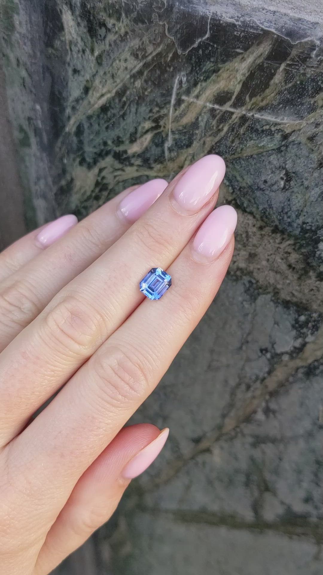 2.17 Ct. Blue Sapphire from Ceylon (Sri Lanka) Size Video