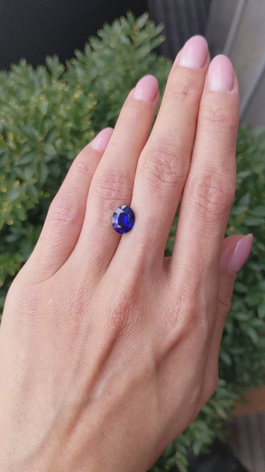 3.26 Ct. Blue Sapphire from Ceylon (Sri Lanka) Size Video