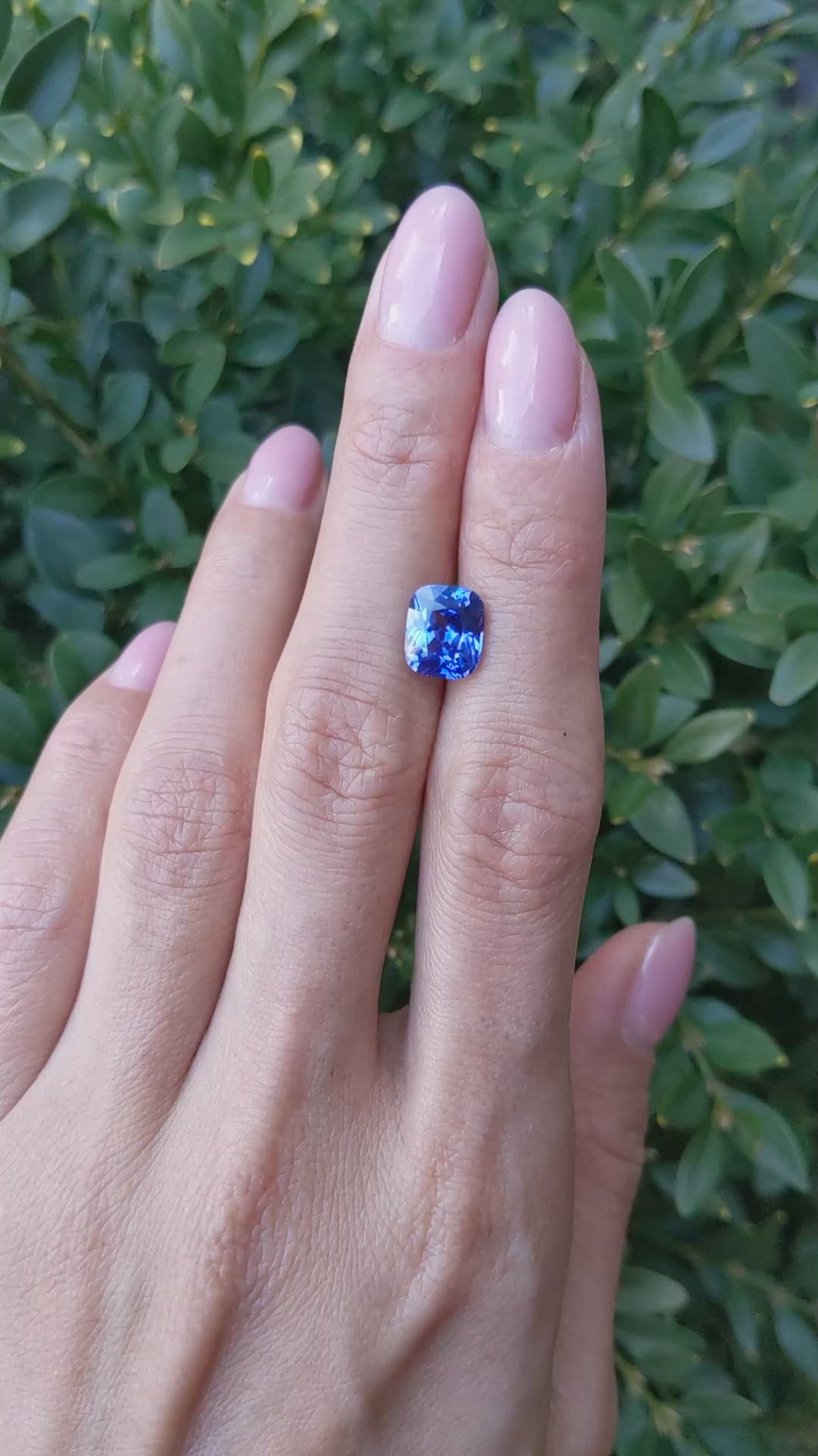 3.18 Ct. Blue Sapphire from Ceylon (Sri Lanka) Size Video