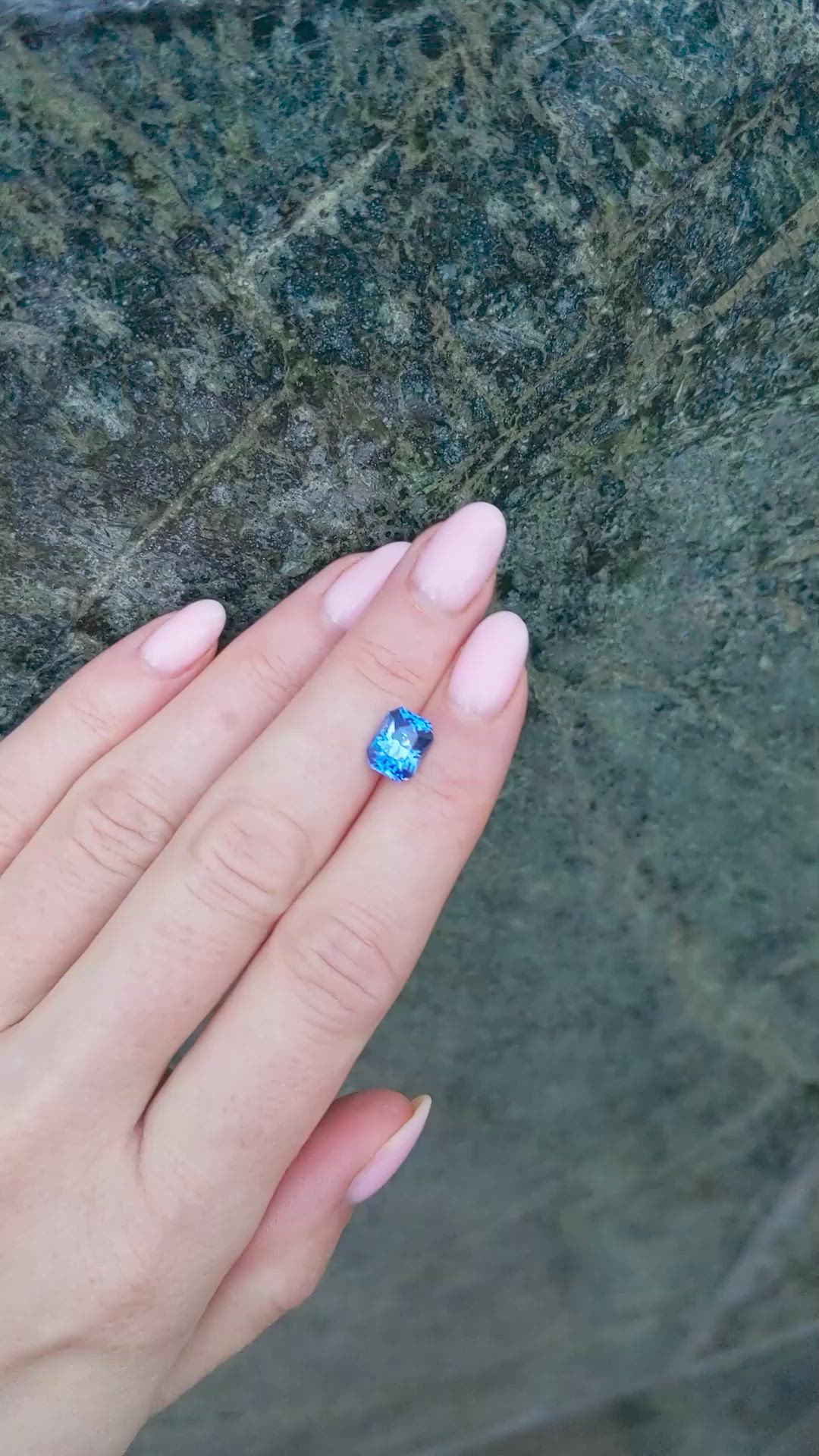 2.86 Ct. Blue Sapphire from Ceylon (Sri Lanka) Size Video